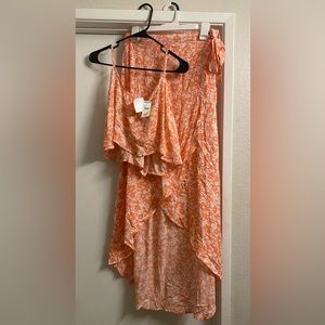 Two Piece Coral Skirt Set, NWT, Size XL, Sky & Sparrow from Tilly’s